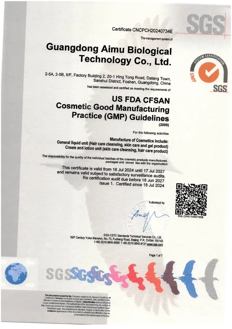 GMP certificate