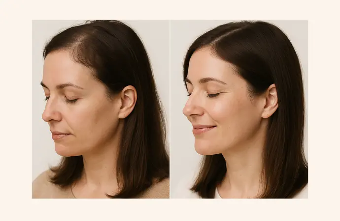 Postpartum Hair Loss Before after 6